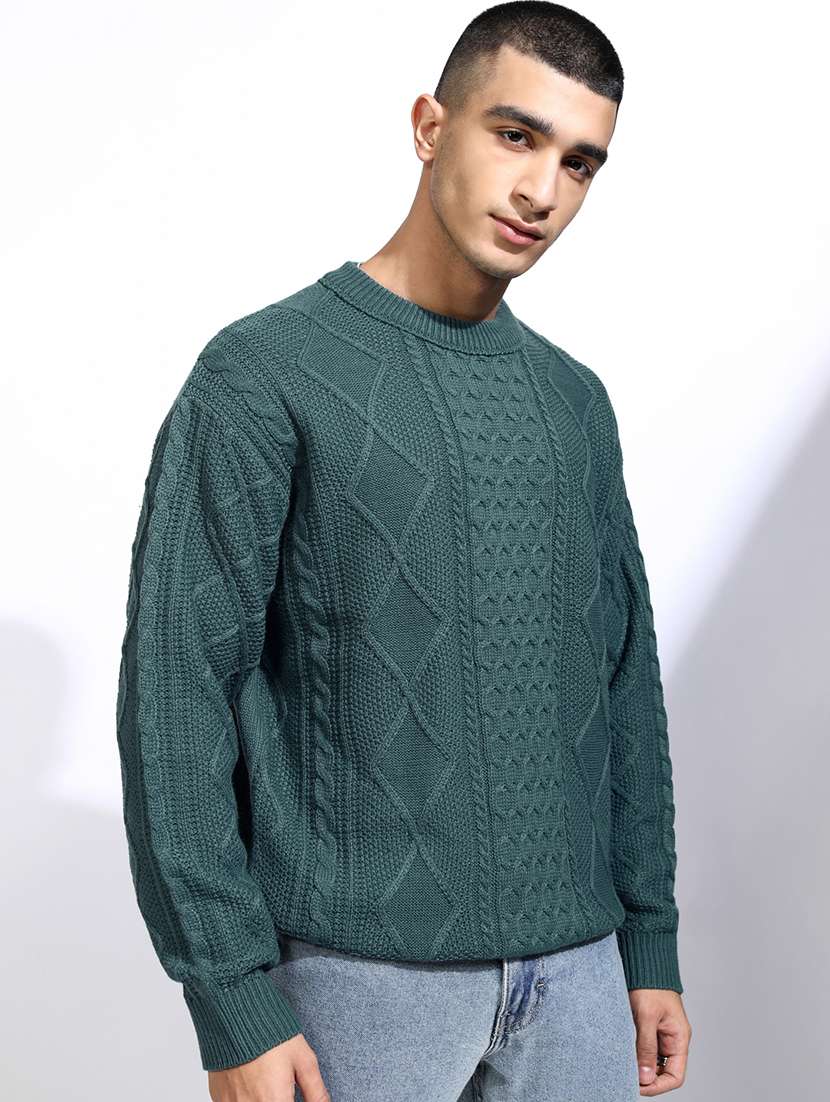 men self design long sleeve pullover sweater - 22499363 -  Standard Image - 2