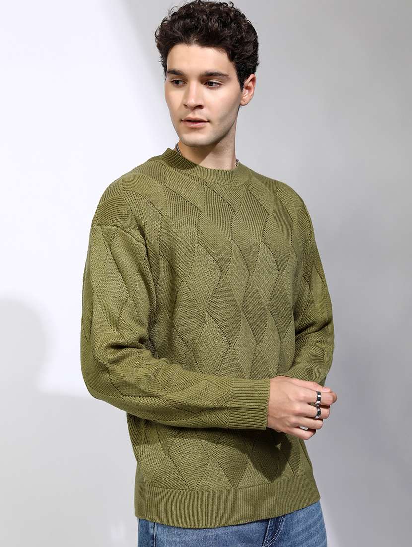 men self design long sleeve pullover sweater - 22499367 -  Standard Image - 2
