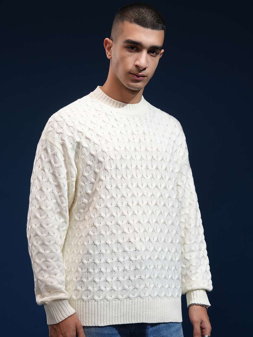 men self design long sleeve pullover sweater - 22499374 -  Standard Image - 2