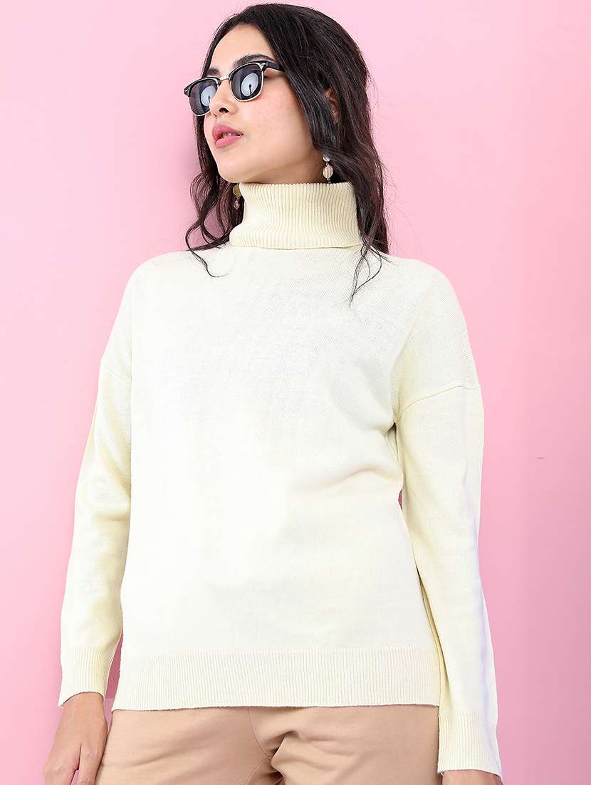 Women Solid Long Sleeve Pullover Sweater - 22499390 -  Standard Image - 2