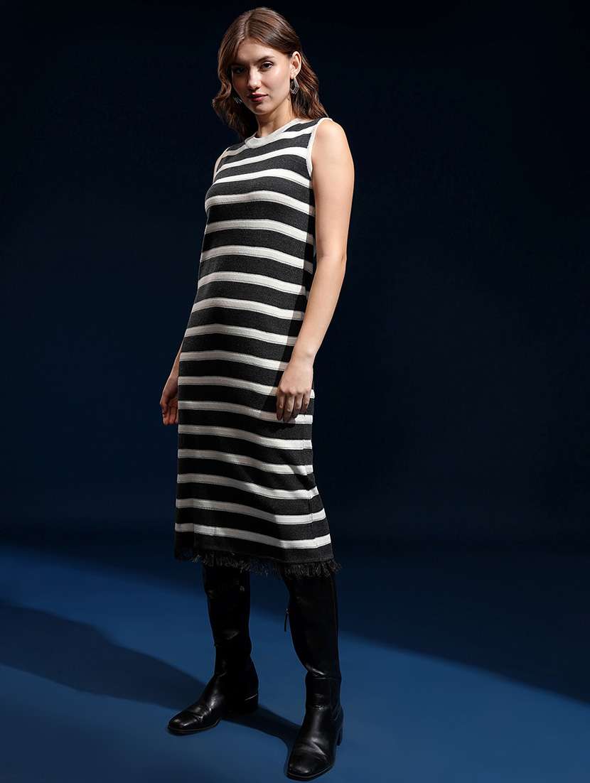 Women Striped Sleeveless Sheath Dress - 22499414 -  Standard Image - 2