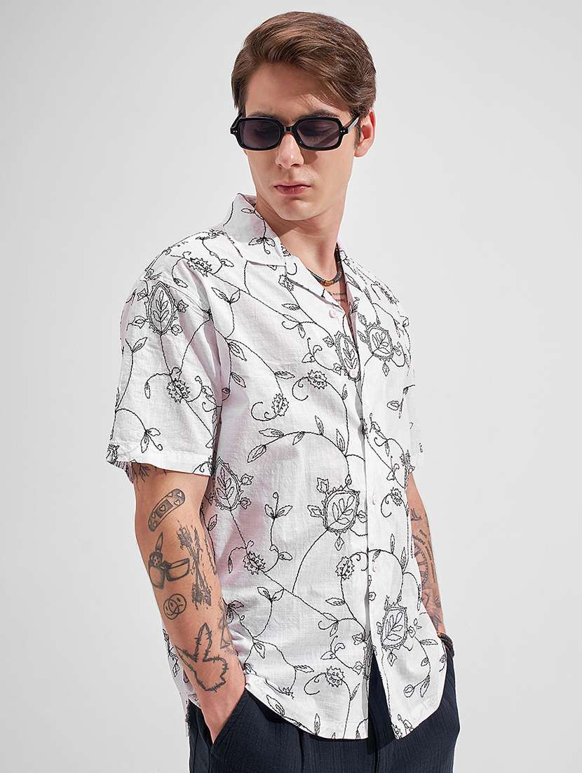 men solid with work short sleeve regular fit casual shirt - 22499591 -  Standard Image - 2
