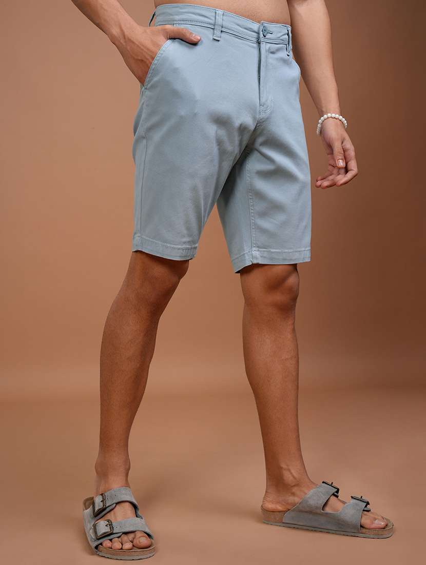 men solid mid rise regular fit shorts - 22499600 -  Standard Image - 2