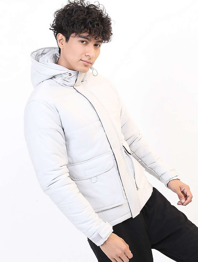 men solid long sleeve regular fit puffer jacket - 22499616 -  Standard Image - 2
