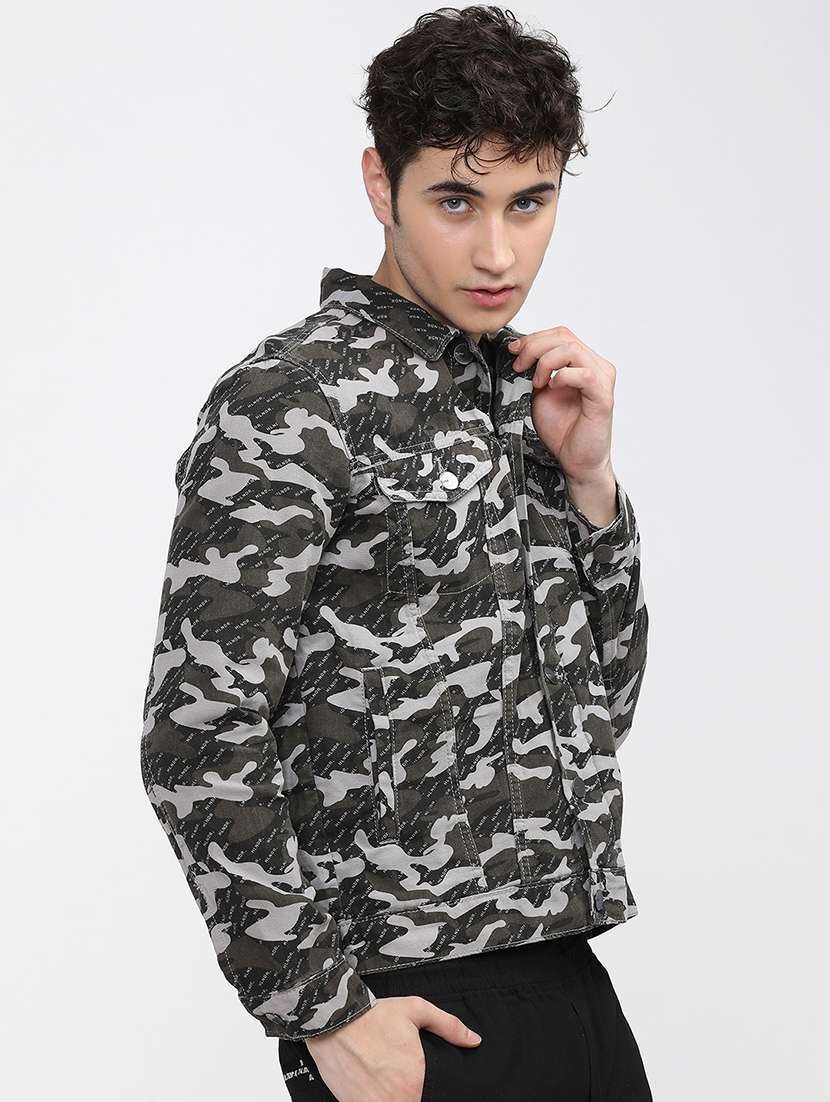 men camouflage long sleeve regular fit jacket - 22499617 -  Standard Image - 2