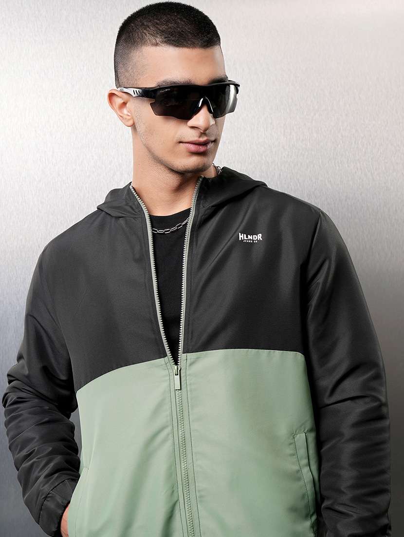 men color block long sleeve bomber jacket - 22499625 -  Standard Image - 2