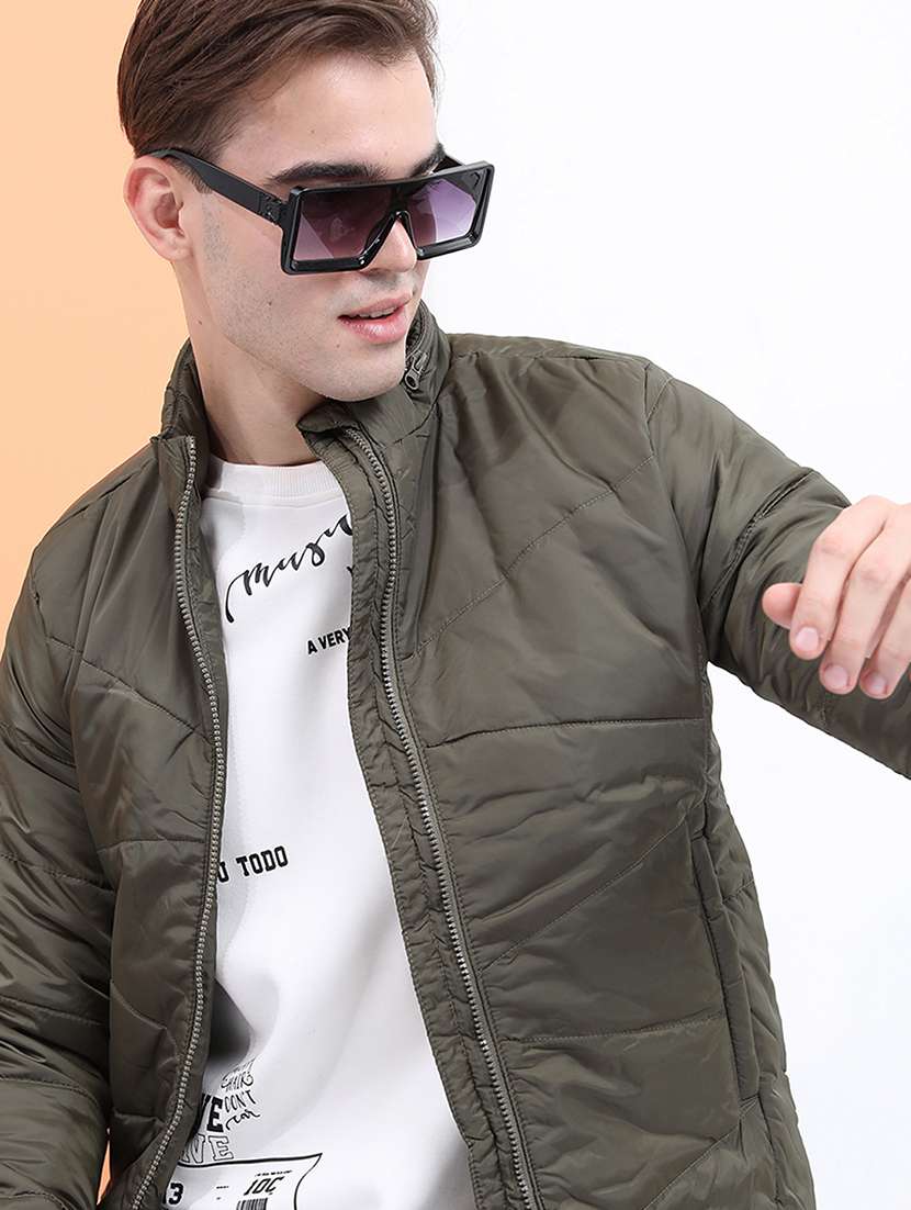 men solid long sleeve regular fit puffer jacket - 22499627 -  Standard Image - 2