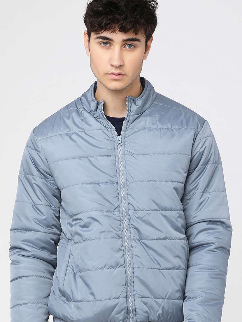 men solid long sleeve regular fit puffer jacket - 22499628 -  Standard Image - 2
