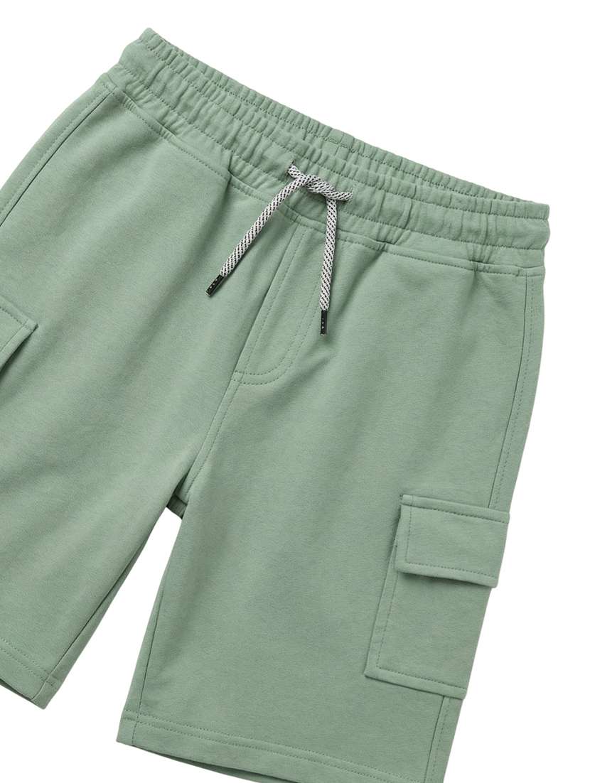boys solid mid rise regular shorts - 22499666 -  Standard Image - 2