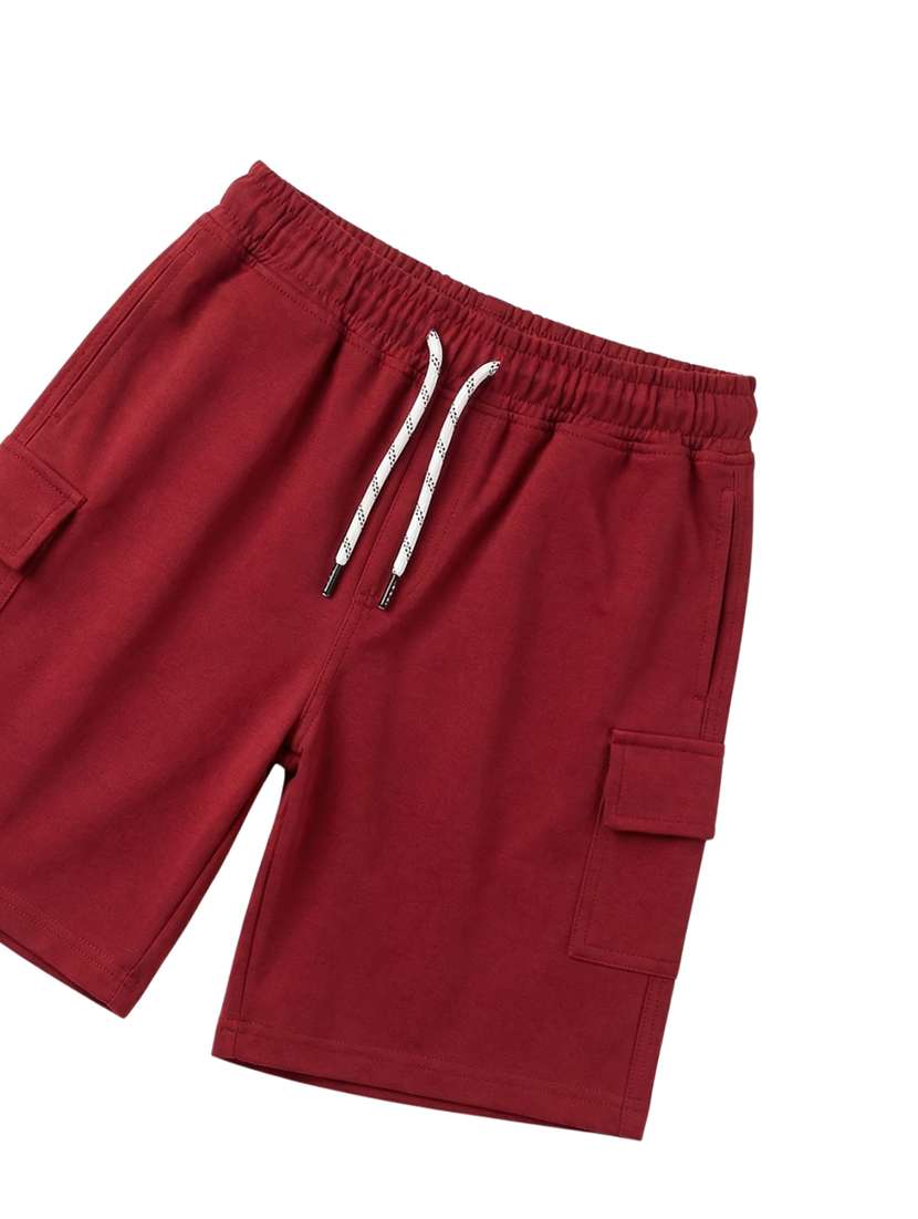 boys solid mid rise regular shorts - 22499667 -  Standard Image - 2