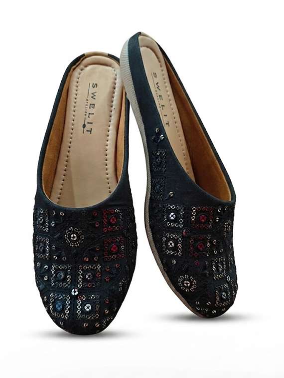 women embroidered slip on mules - 22499671 -  Standard Image - 2