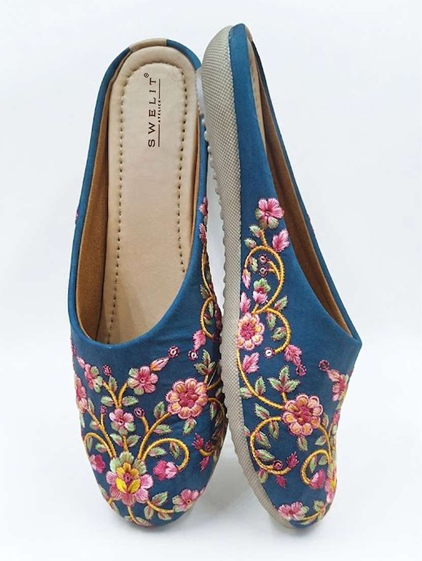 women embroidered slip on mules - 22499677 -  Standard Image - 2