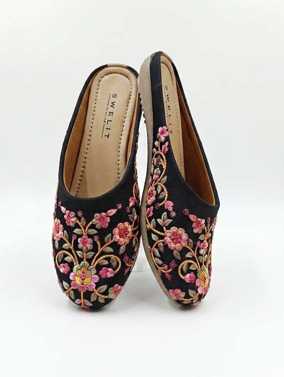 women embroidered slip on mules - 22499680 -  Standard Image - 2