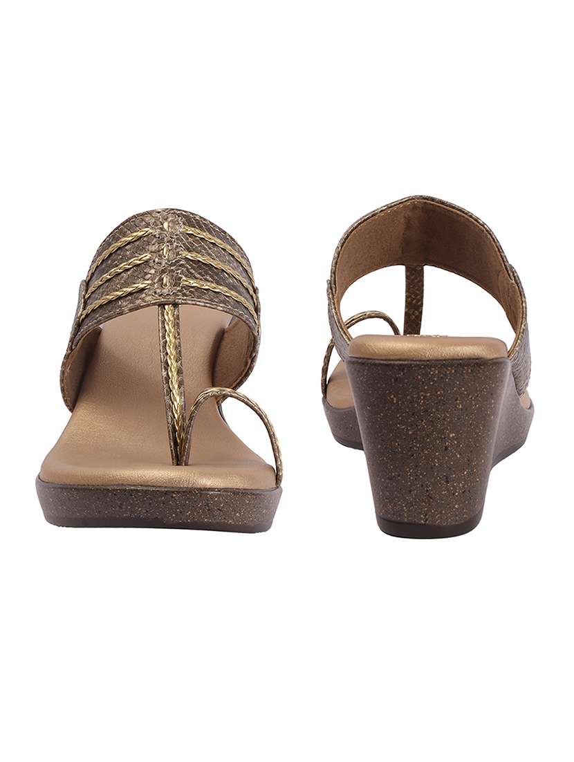 Women Animal Print One Toe Wedges - 22499686 -  Standard Image - 2