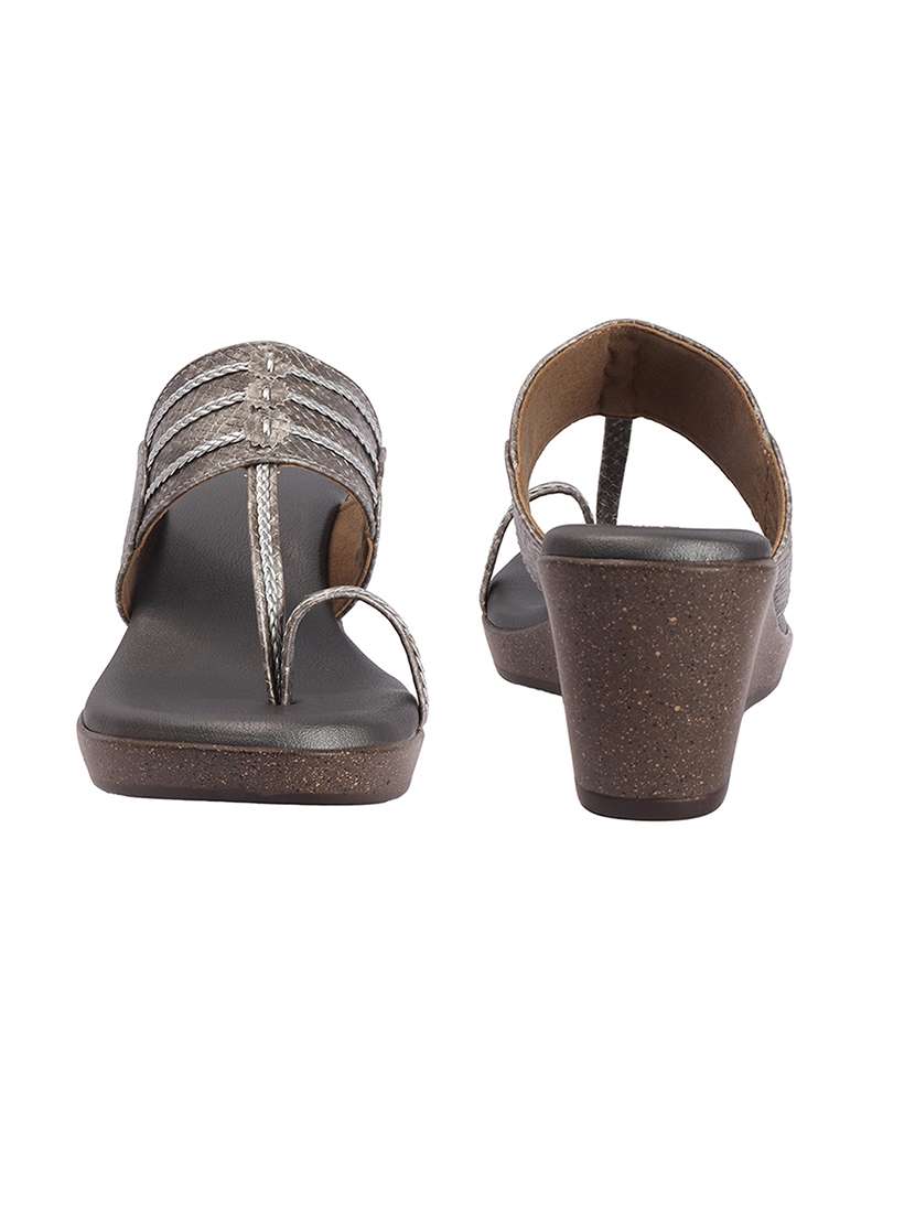 Women Animal Print One Toe Wedges - 22499688 -  Standard Image - 2