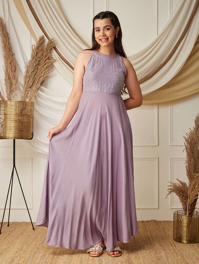 girls sequined sleeveless fit and flare dress - 22499708 -  Standard Image - 2