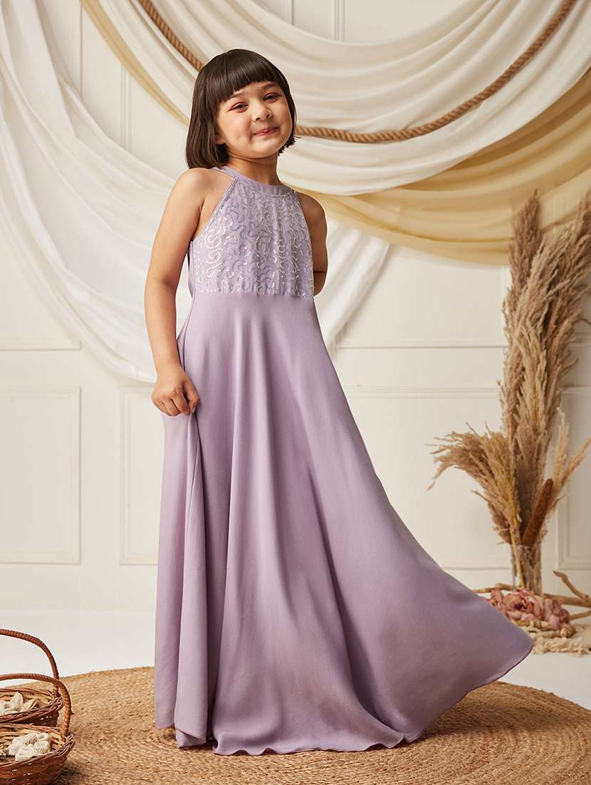 girls sequined sleeveless fit and flare dress - 22499711 -  Standard Image - 2