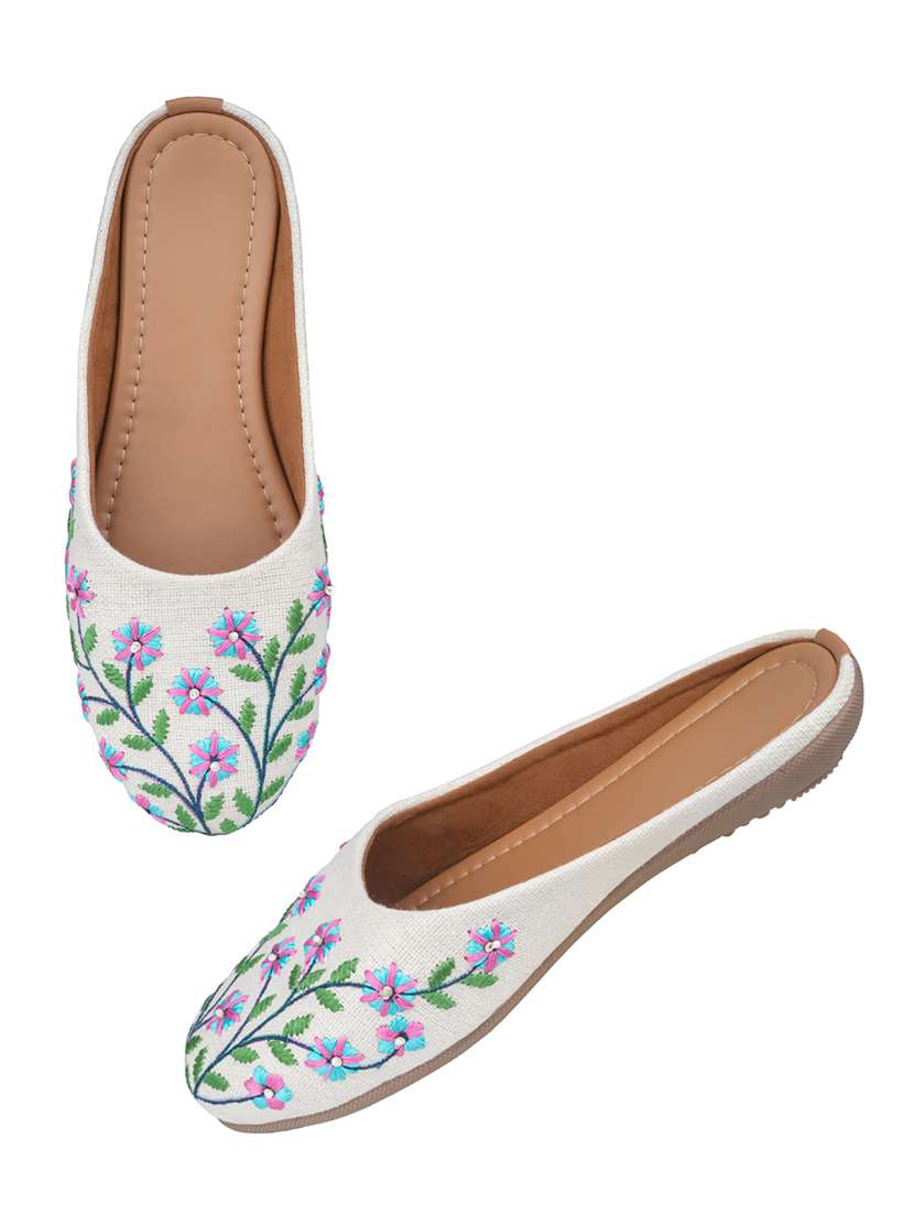 women embroidered slip on mules - 22499730 -  Standard Image - 2