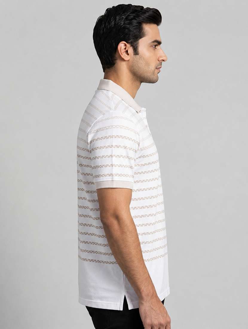men striped short sleeve regular fit polo t-shirt - 22499765 -  Standard Image - 2