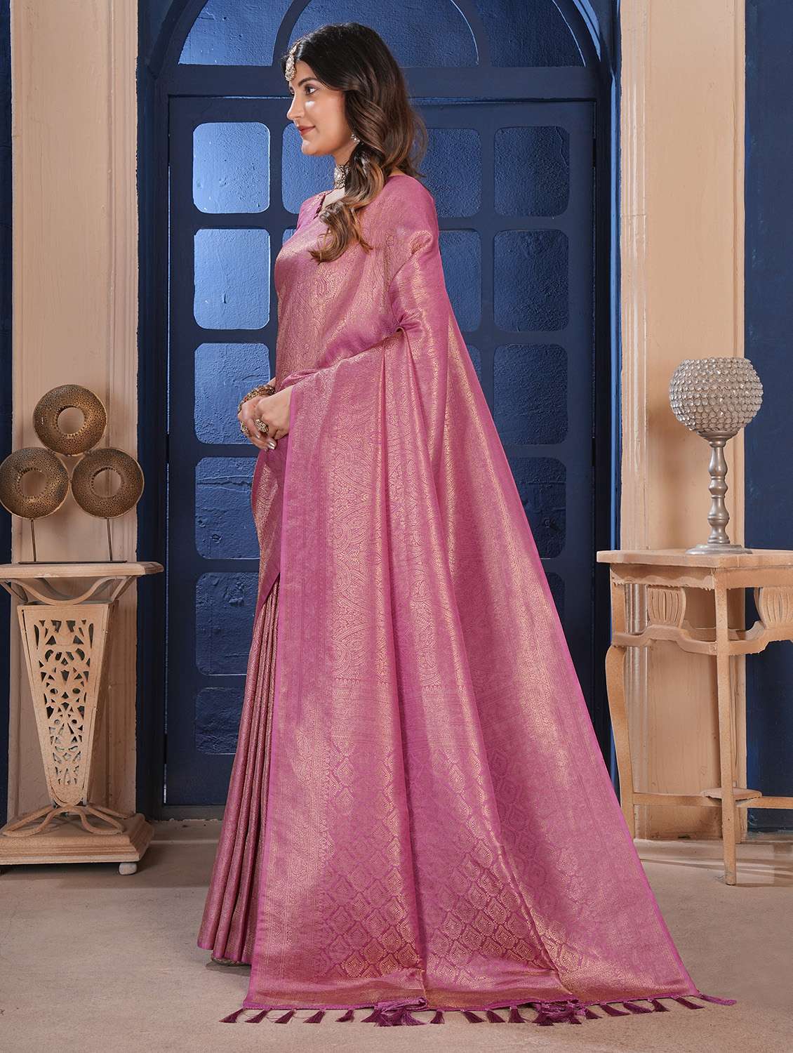 women self design kanjivaram saree with blouse - 22499833 -  Standard Image - 2