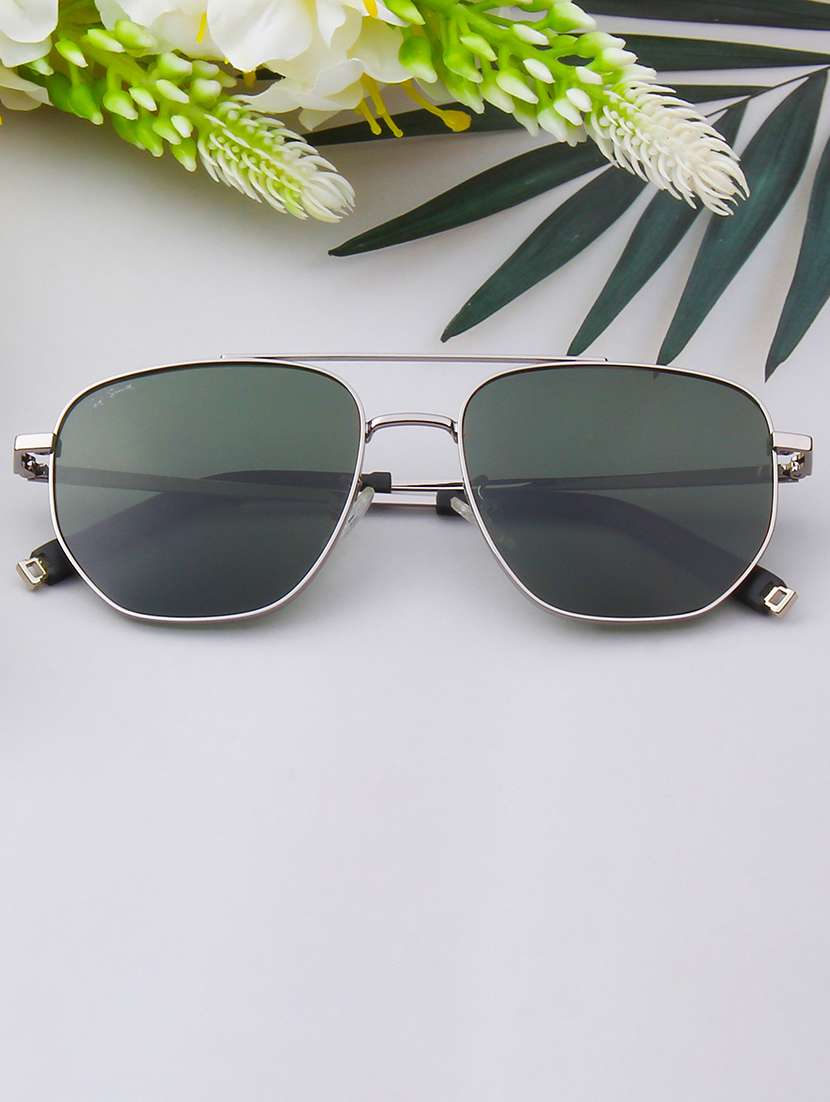 ted smith unisex black premium italian acetate sunglasses with polarized lenses.