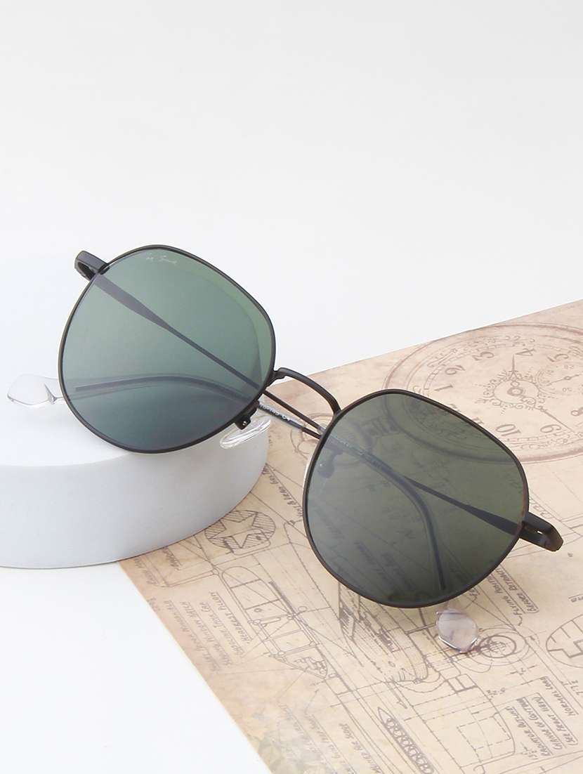 ted smith unisex brown premium italian acetate sunglasses with polarized lenses.