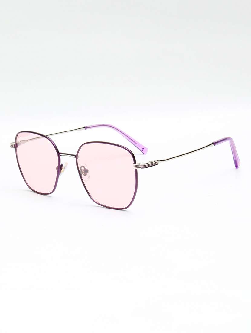 Ted Smith Unisex Pink Lens & Purple Wayfarer Sunglasses With - 22499974 -  Standard Image - 2