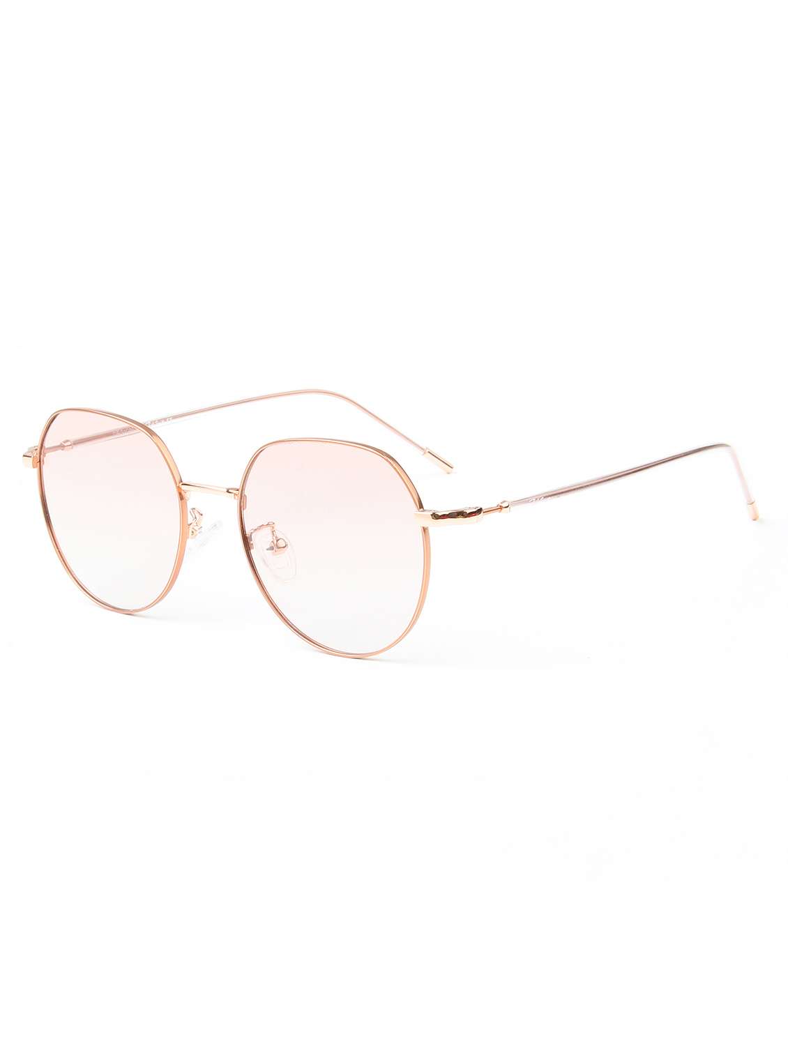 ted smith unisex round metal gold-brown graded sunglasses with polarized lenses - 22499988 -  Standard Image - 2