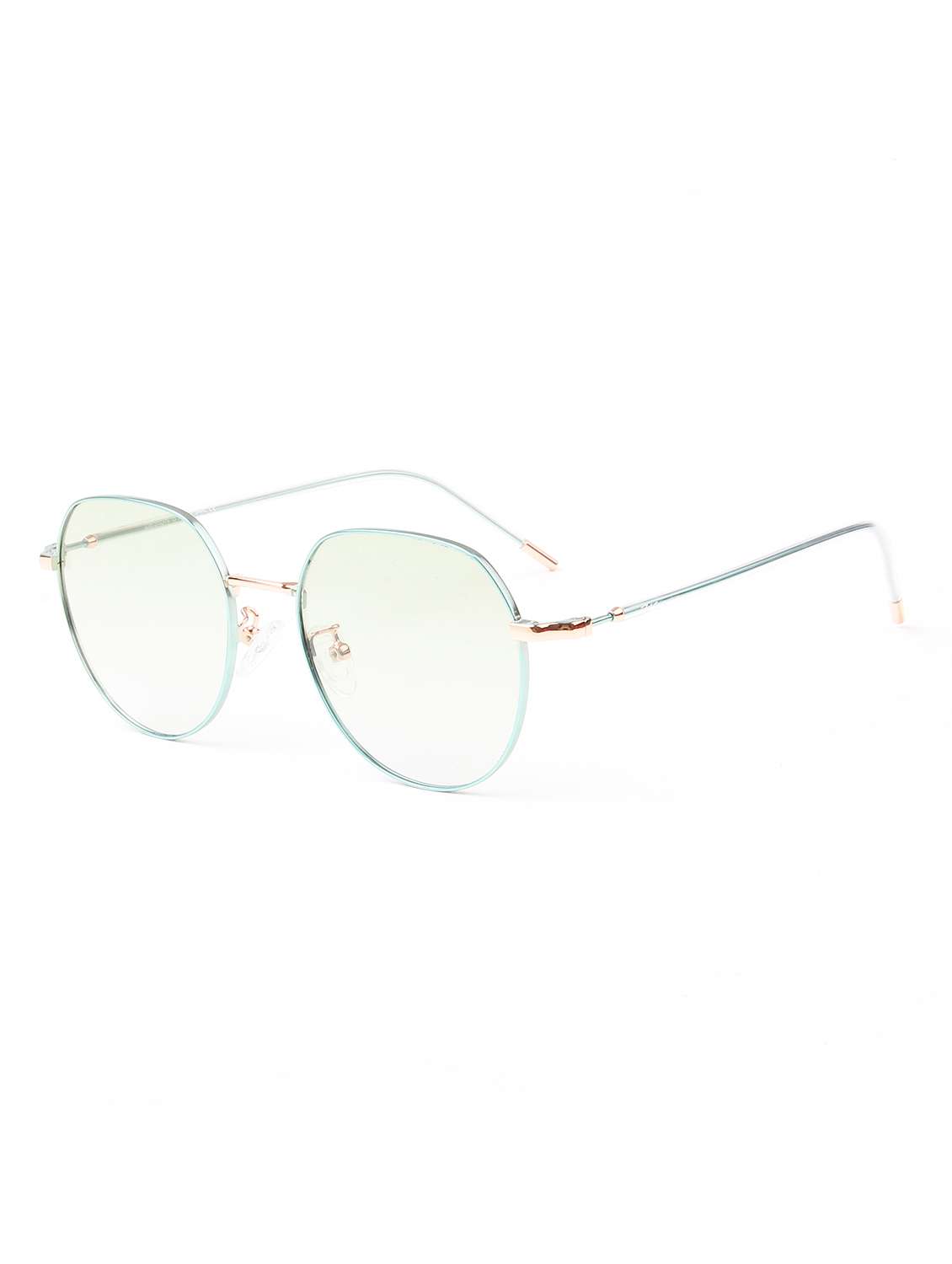 ted smith unisex round metal blue-green sunglasses with polarized lenses - 22499989 -  Standard Image - 2