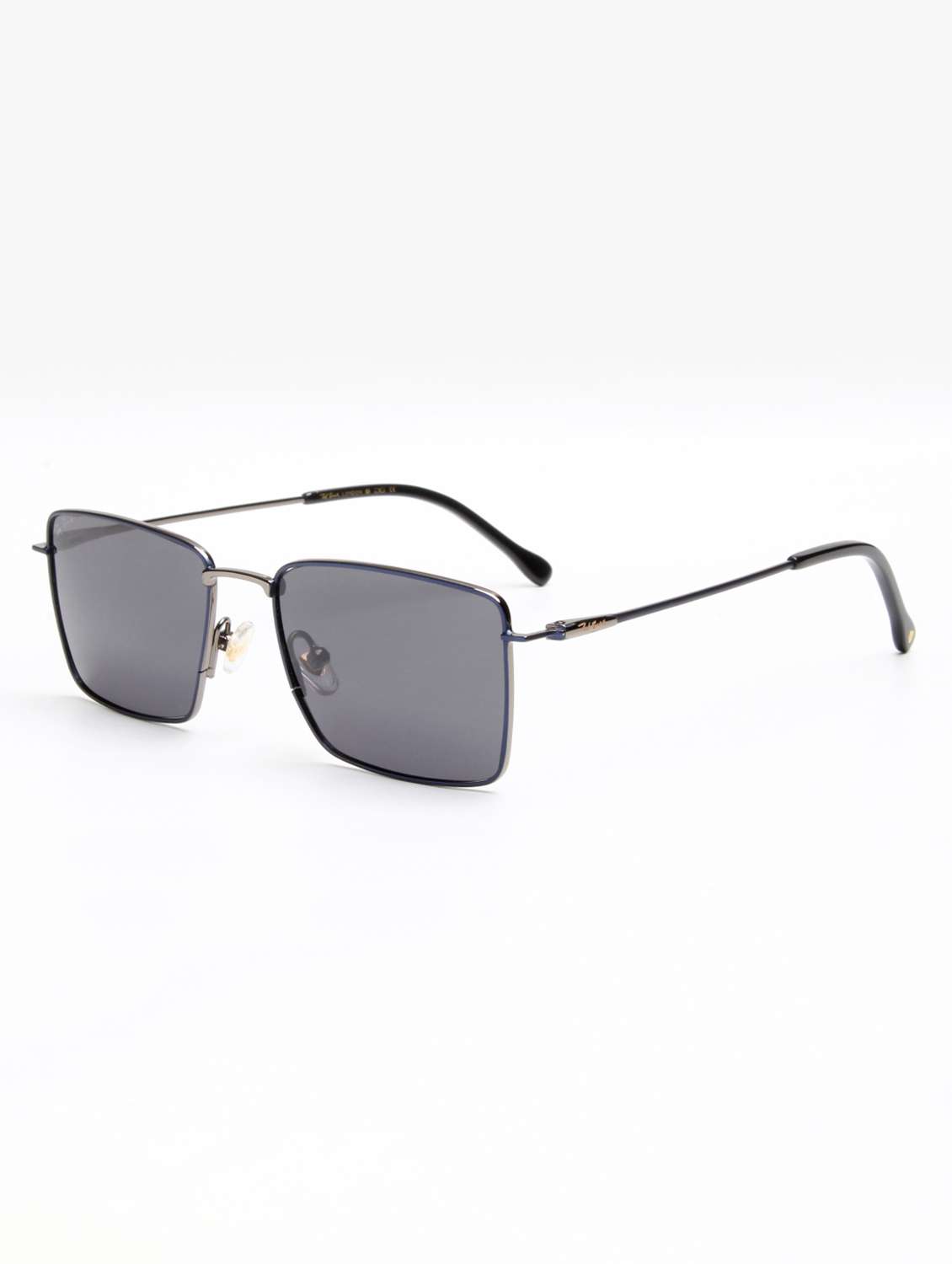 ted smith unisex black lens & gunmetal-toned rectangle sunglasses - 22499992 -  Standard Image - 2