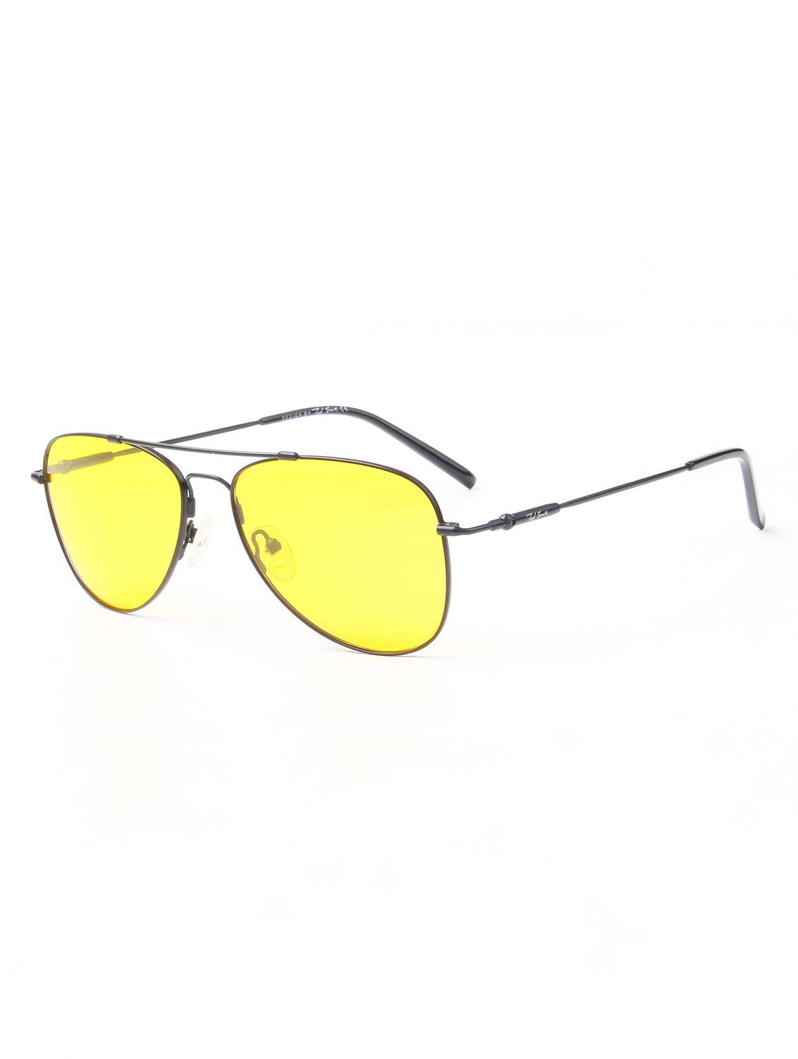 ted smith unisex aviator metal black-yellow sunglasses with polarized lenses - 22500014 -  Standard Image - 2
