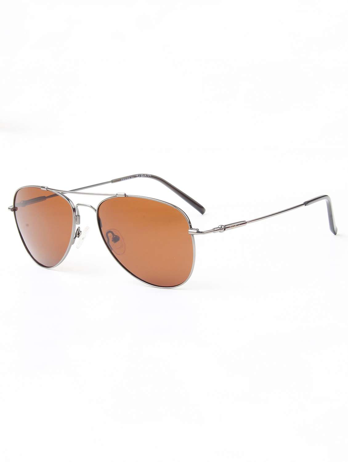 ted smith unisex aviator metal gunmetal-brown sunglasses with polarized lenses - 22500015 -  Standard Image - 2