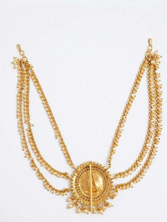 classic antique temple jada billa with mattal - 22500021 -  Standard Image - 2