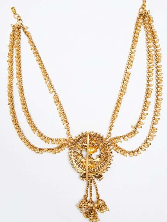 temple style antique jada billai with mattal - 22500025 -  Standard Image - 2