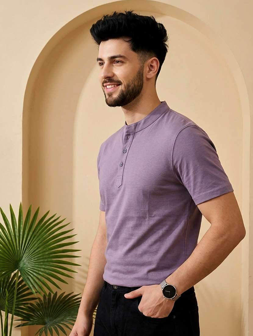 men solid short sleeve regular fit t-shirt - 22500027 -  Standard Image - 2