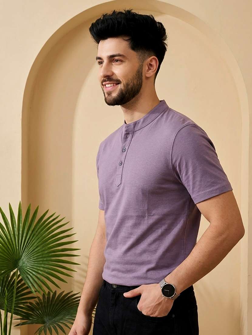 men solid short sleeve regular fit t-shirt - 22500040 -  Standard Image - 2