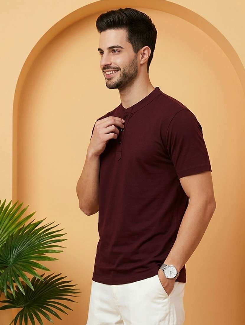 men solid short sleeve regular fit t-shirt - 22500048 -  Standard Image - 2