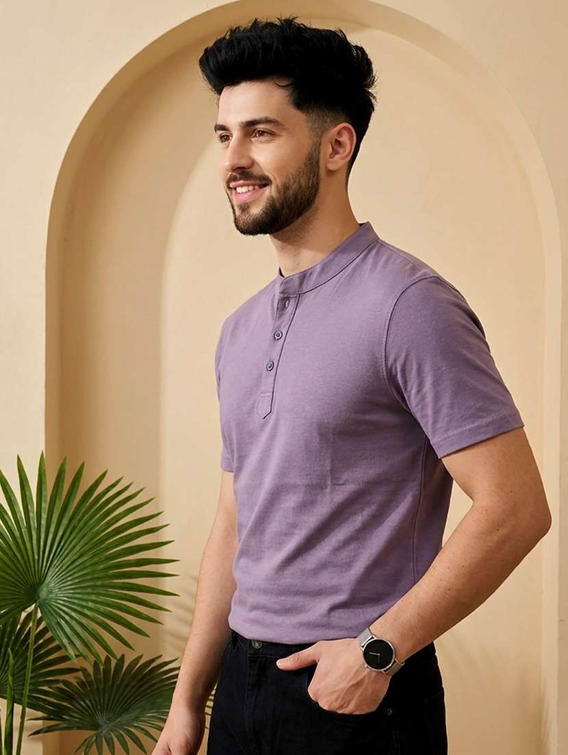 men solid short sleeve regular fit t-shirt - 22500053 -  Standard Image - 2