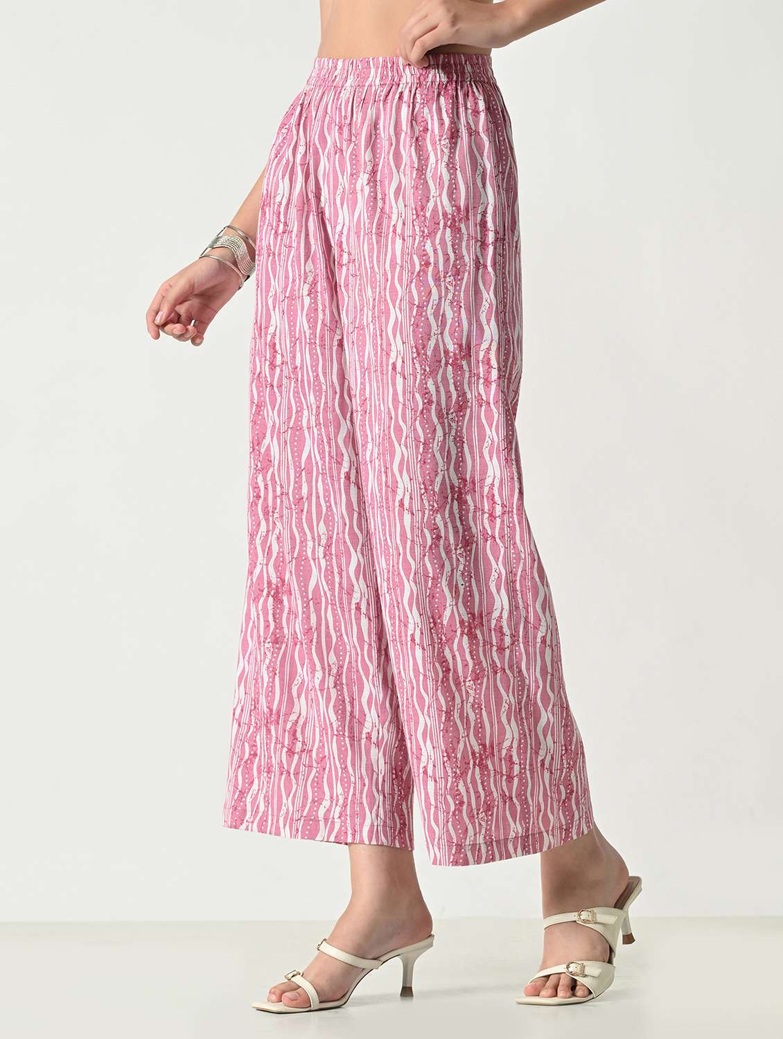 women printed mid rise straight palazzo - 22500119 -  Standard Image - 2