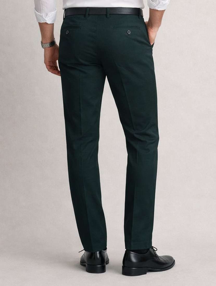 men solid mid rise chinos casual trouser - 22500186 -  Standard Image - 2