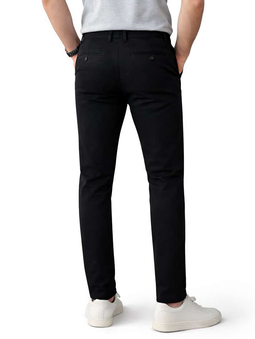 men solid mid rise chinos casual trouser - 22500188 -  Standard Image - 2