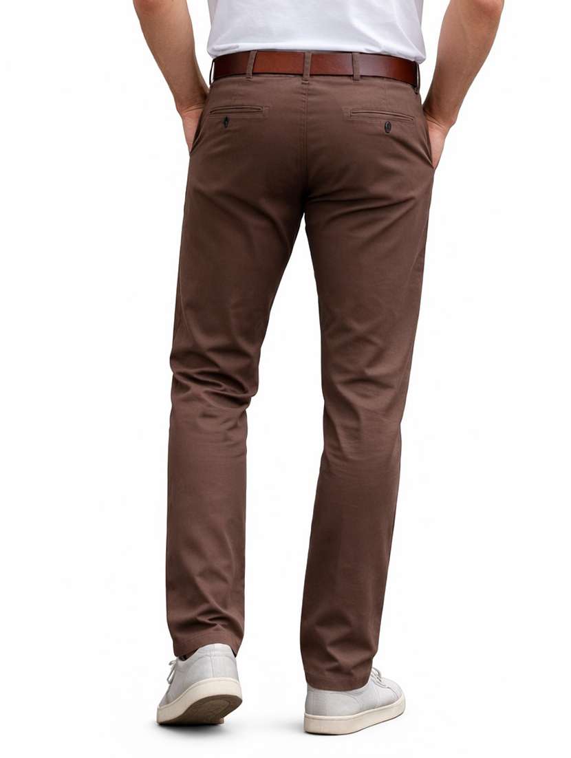 men solid mid rise chinos casual trouser - 22500190 -  Standard Image - 2