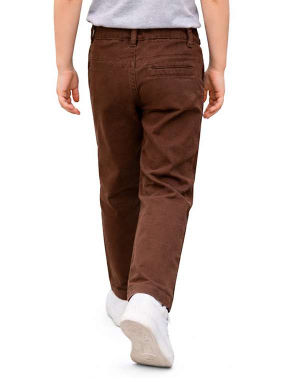 Boys Solid Mid Rise Chinos Casual Trouser - 22500211 -  Standard Image - 2