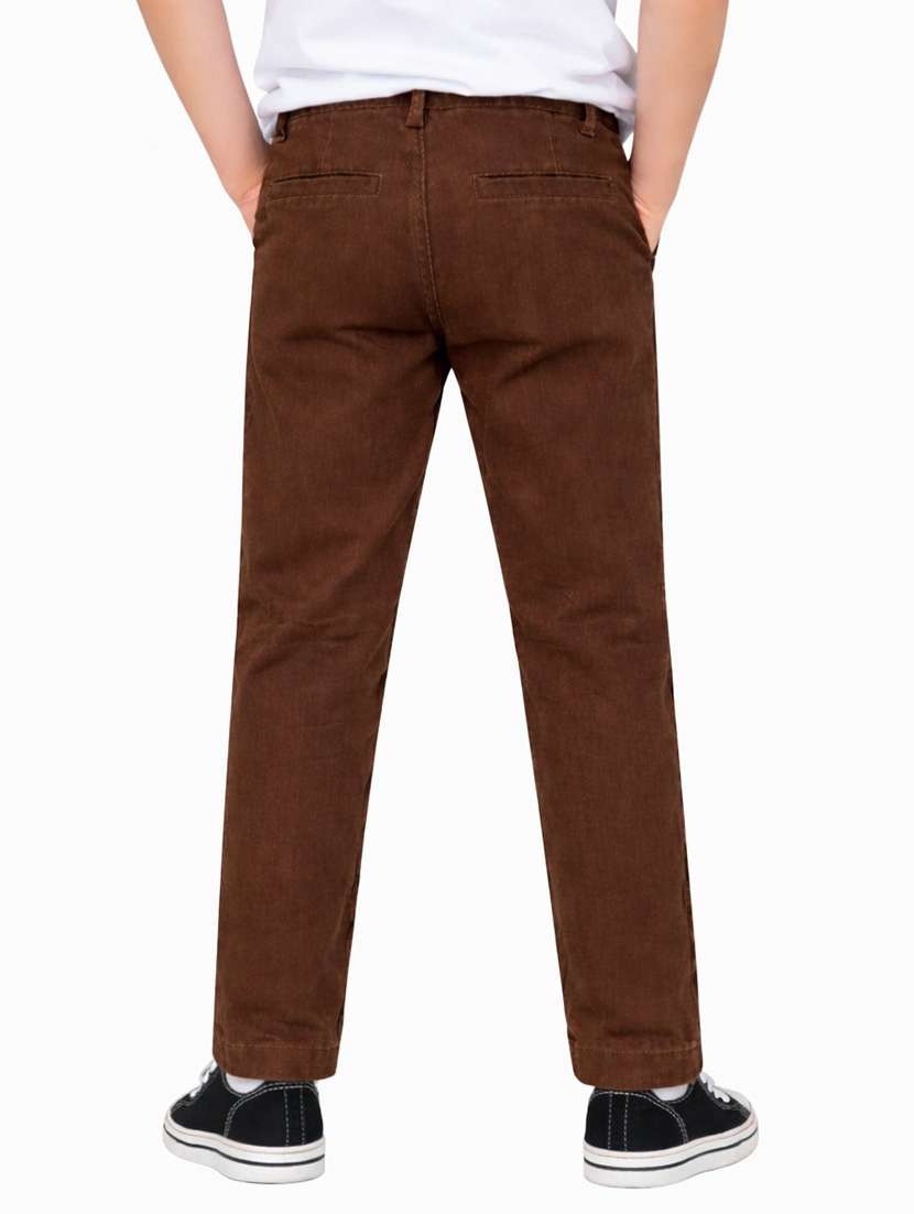 boys solid mid rise chinos casual trouser - 22500216 -  Standard Image - 2