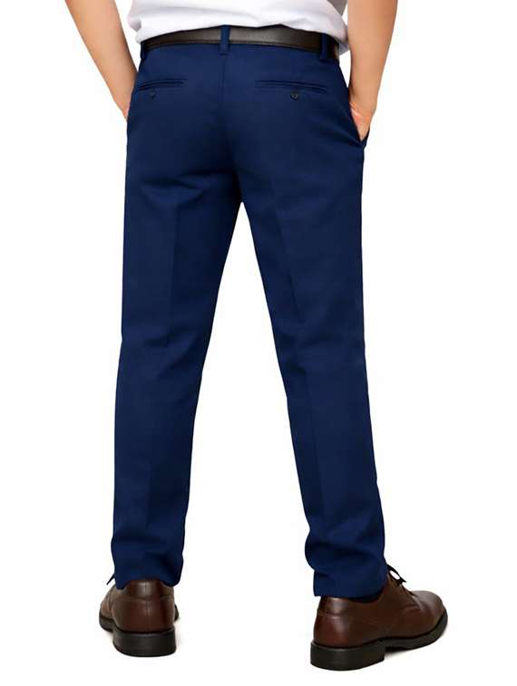 boys solid mid rise chinos casual trouser - 22500217 -  Standard Image - 2