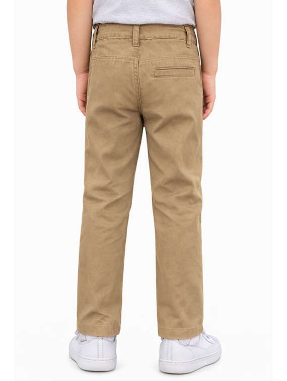 boys solid mid rise chinos casual trouser - 22500259 -  Standard Image - 2