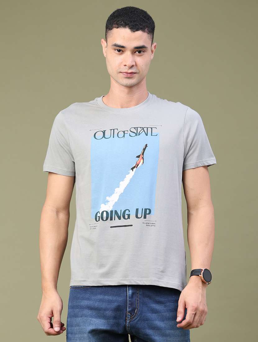 Men Printed Short Sleeve Regular Fit T-shirt - 22501388 -  Standard Image - 2