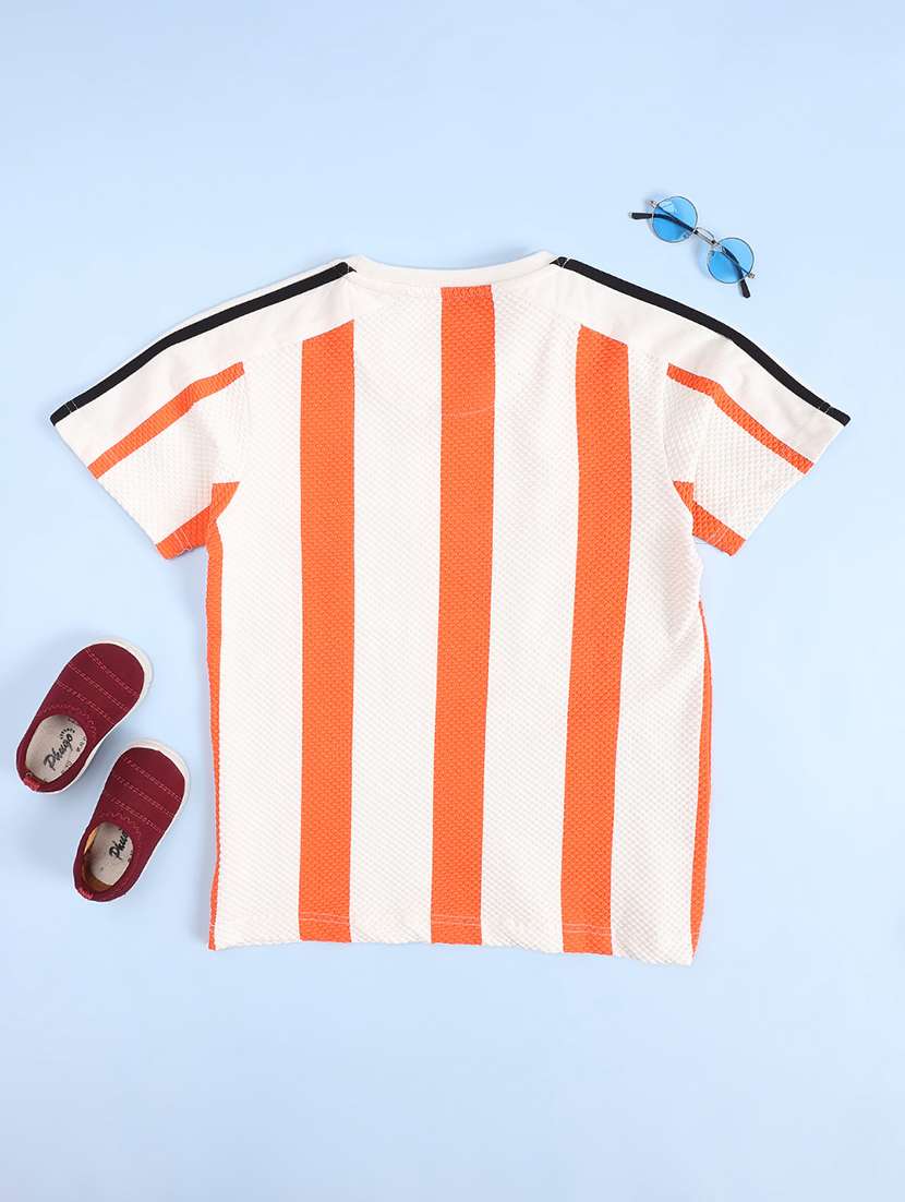 Boys Striped Short Sleeve T-shirt - 22501446 -  Standard Image - 2