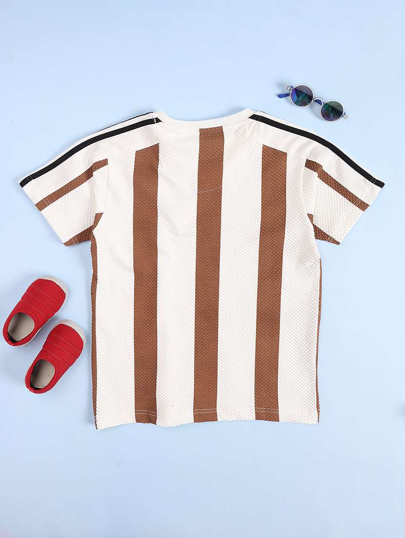 Boys Striped Short Sleeve T-shirt - 22501447 -  Standard Image - 2