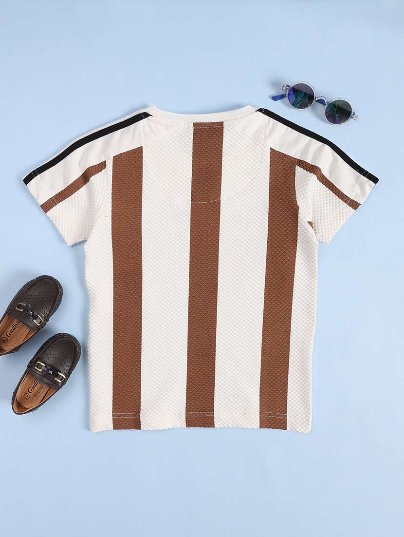 Boys Striped Short Sleeve T-shirt - 22501737 -  Standard Image - 2